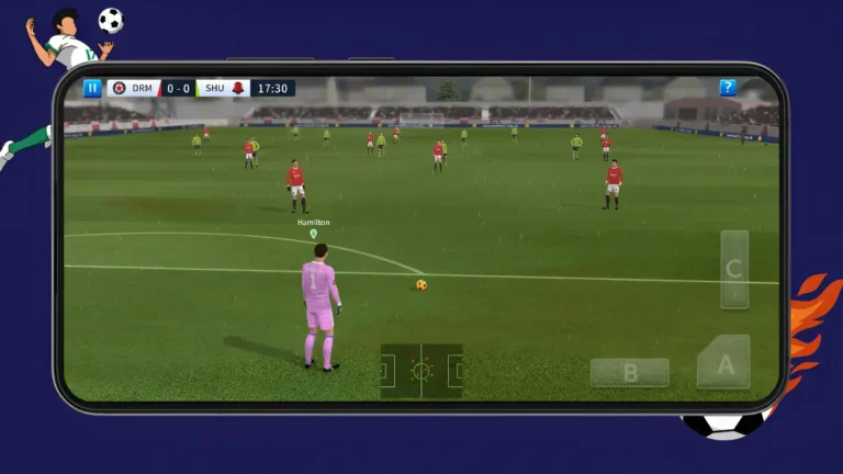 DLS 19 Mod APK 7 Gameplay-in-Dream-League-Soccer-2019-Defending and Player Control-image_www.dlssoccerpro.com